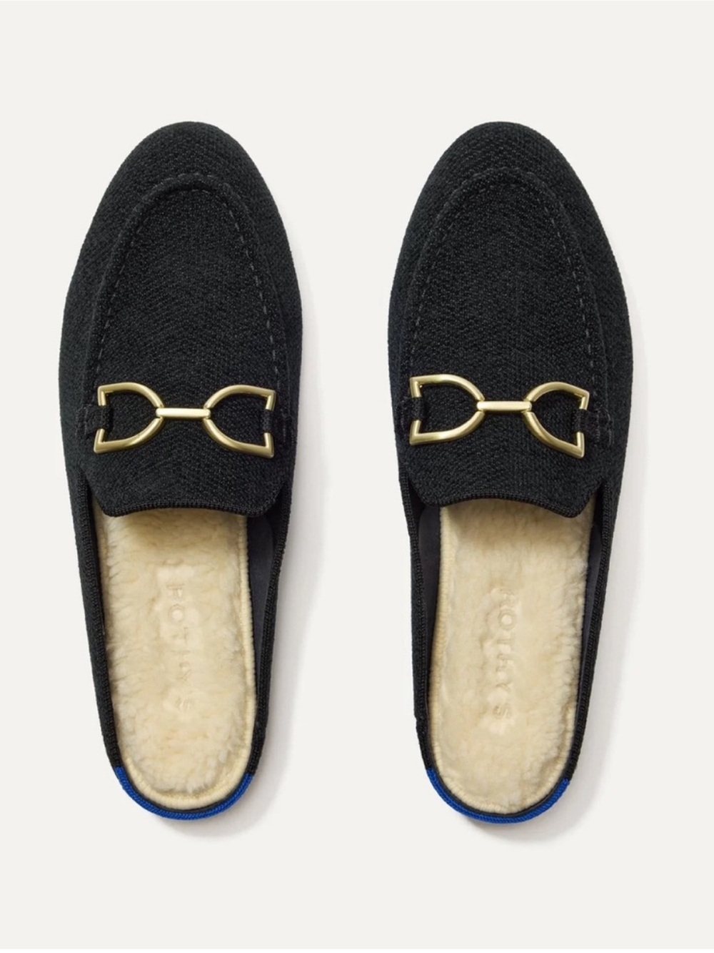 Rothy's THE REVELVET™ COZY ReVelvet™ Black - BIT LOAFER MULE - size 9 NWT